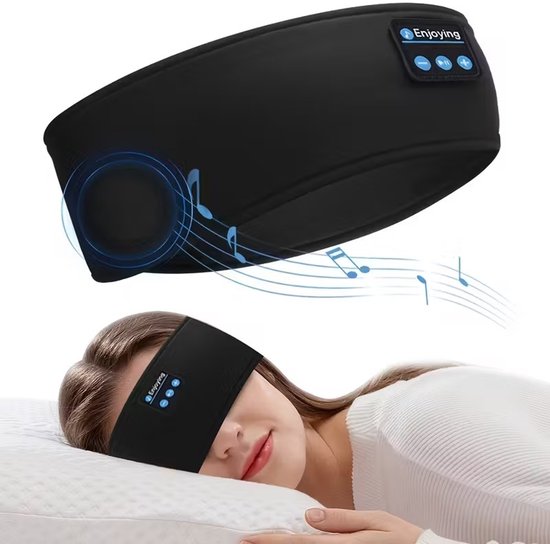 Slaaphoofdtelefoon met Bluetooth - Zwart